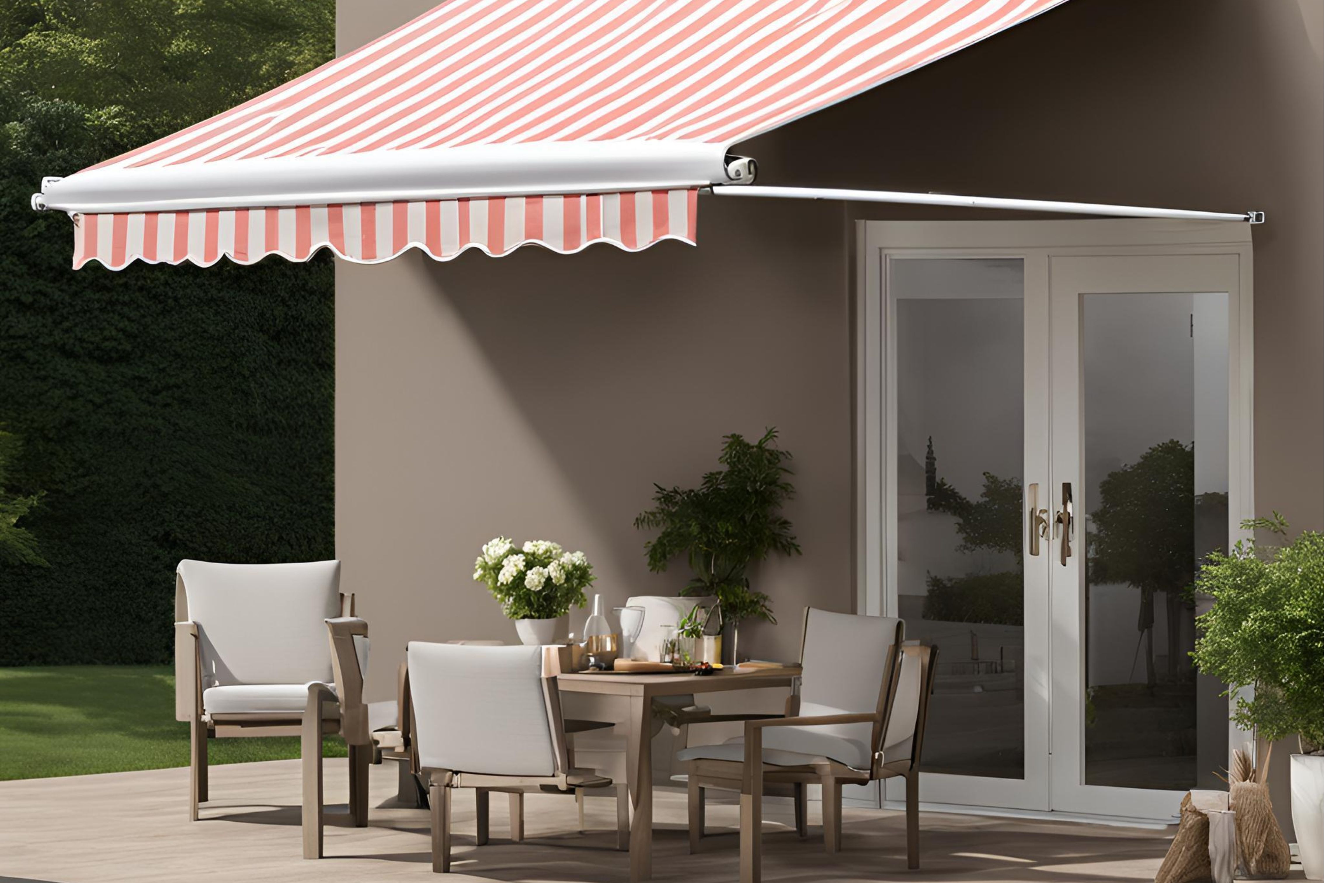 Store banne sur mesure avec lambrequin